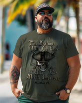BEATINGS WILL CONTINUE Men's Plus Size Printed Short Sleeve T-Shirt